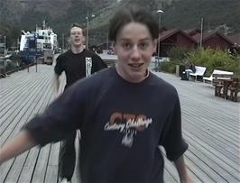 Nick and Julian on Flåm Quay